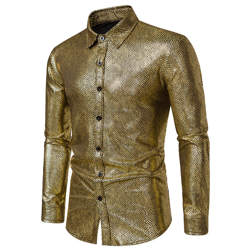 Spring and Autumn New Disco Shiny Special Offer Men's Long sleeved Shirt ZT-A46_autovado.com