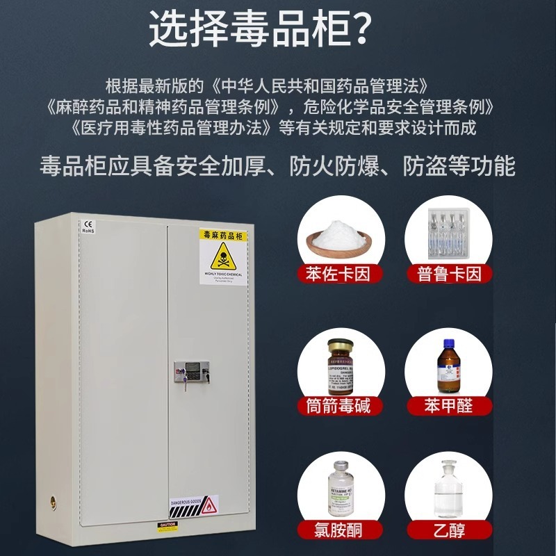 易制毒化学品柜双人双锁储存柜化验实验室药品安全存放柜毒麻柜|undefined