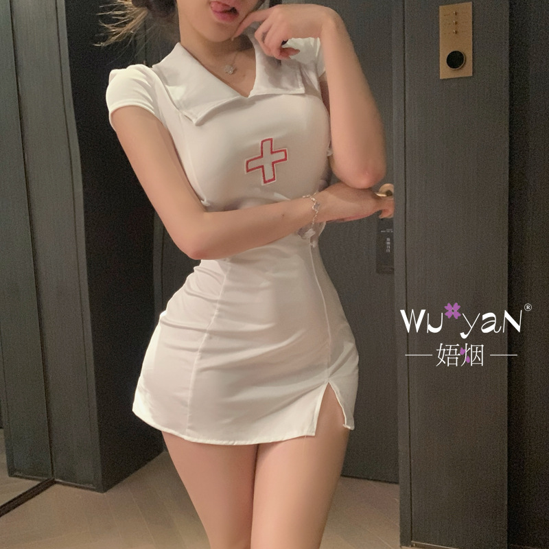 Sexy Lingerie, Pure Lust Lingerie, Fun Female Uniforms, Abstinence System Qqny Nurse Sexy Pajamas, Female Sex Fun