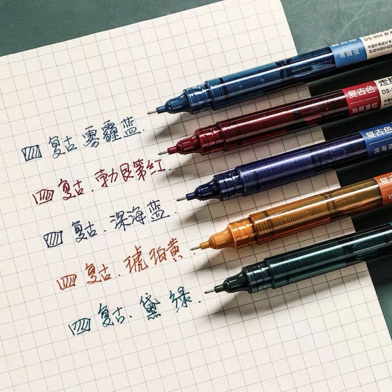点石レトロ直液式ボールペンカラー中性ペン|undefined