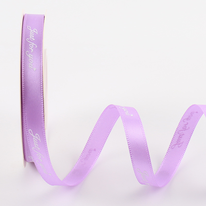 2,5 cm flor floral caja de regalo cinta de poliéster pastel DIY arco cinta sólo para usted letra inglesa cinta