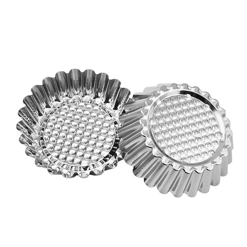 Factory Supply Stainless Steel Thick Egg Tart Mold, Chrysanthemum Bowl Cake Mold, Baking Tools Ruffled Cake Cups