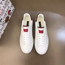 D家春季低帮休闲纯色圆头真皮红色粘胶鞋现货英伦风平跟乐福鞋