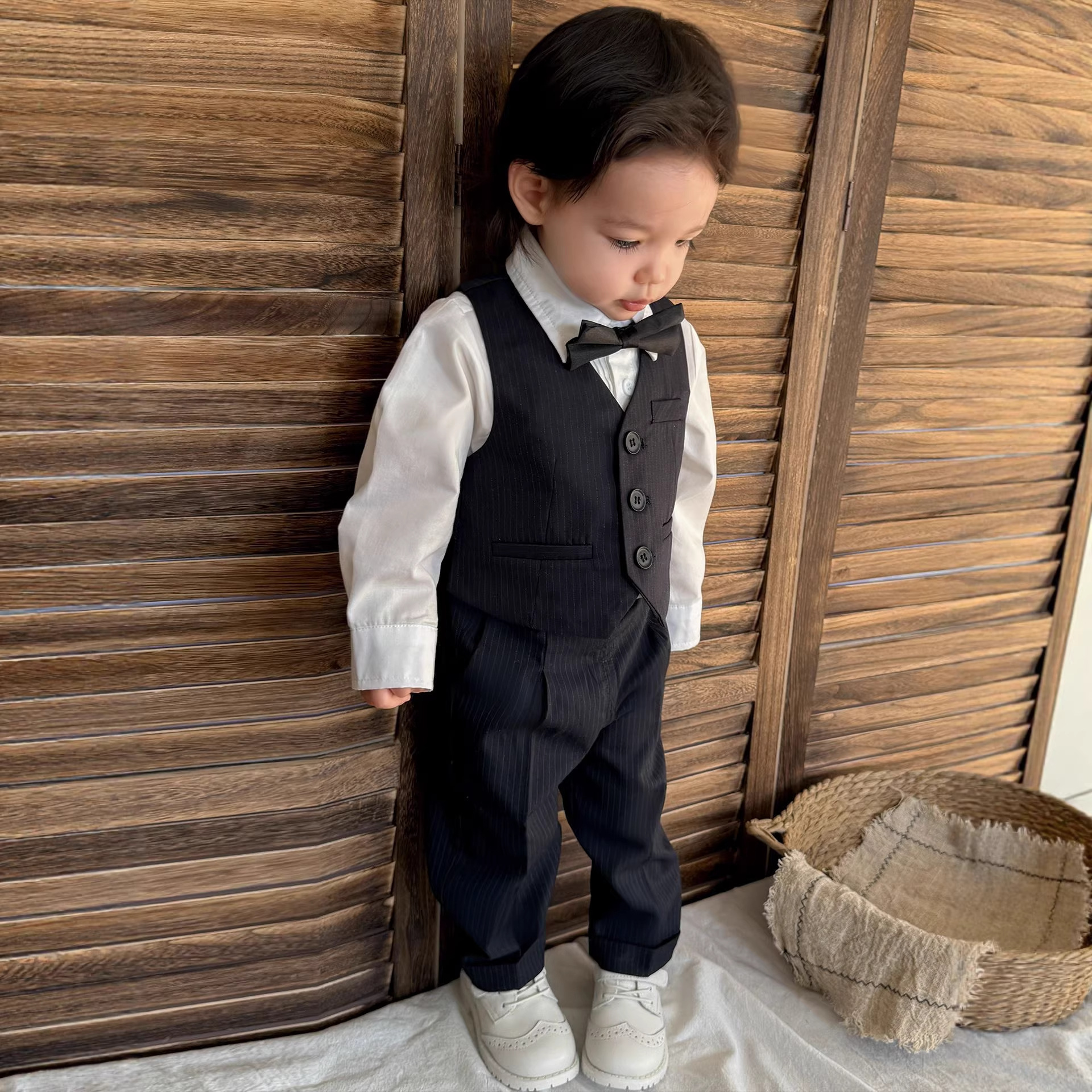 Children's suit set for boys' first birthday parties, birthday dresses, flower girl/baby host, British style baby boy suit
