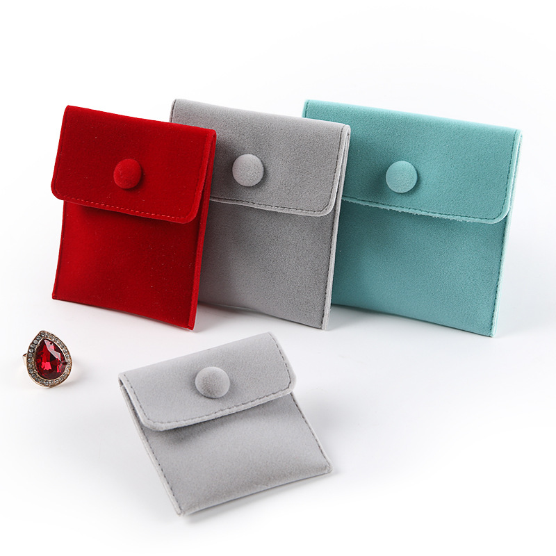 Fleece Button Accesorries Jewelry Ring Necklace Storage Bag Earphone Coin Purse Bag Antiquities Cloth Bag