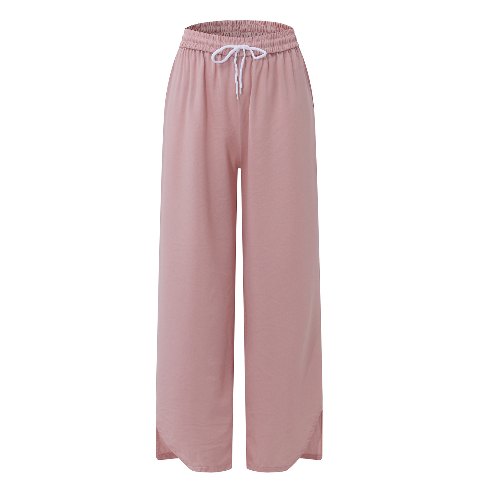 Women's Daily Streetwear Solid Color Full Length Button Casual Pants Wide Leg Pants display picture 24