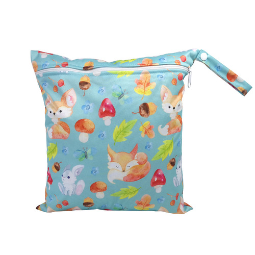 SGS-certified overseas e-commerce new cartoon pattern infant diaper bag washable bag wet bag storage bag