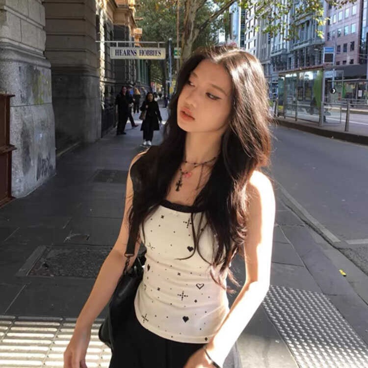 [260g cotton modal] American hot hot hot girls lace suspenders summer wear sleeveless shirt inside