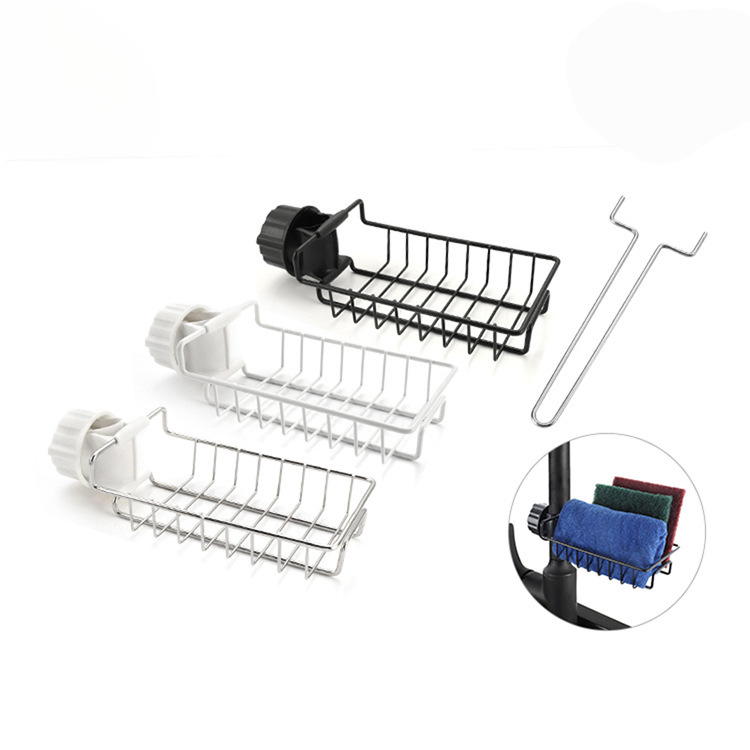 Punch-free Faucet Storage Rack Bathroom Rack Bath Ball Rack Hand-washing Tray Dish Cloth Sponge Dish Cloth Storage Rack