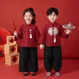 童民族服装;儿童表演服;童汉服