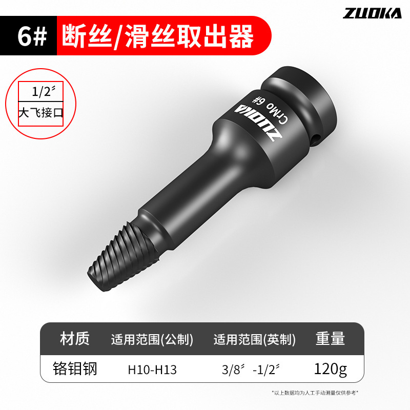 電動レンチ用折れネジ外し器 1/2インチ 大型ネジ外し器 逆ネジ専用 水道管用ネジ外し器|undefined