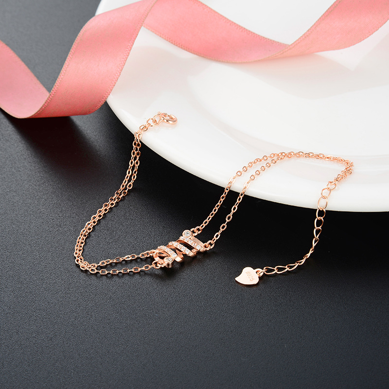 Estilo frío transfronterizo accesorios populares estilo japonés y coreano s925 pulsera de circón de plata de las mujeres de diamantes incrustados pequeña pulsera fresca