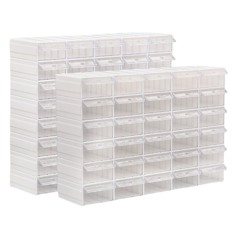 Caja Organizadora de Piezas Tipo Cajón de Plástico HIPS, Apilable y Combinable, para Componentes Electrónicos y Tornillos image 1
