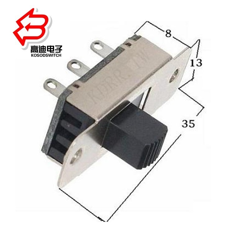 3脚大电流滑动开关2位 3脚大功率拨动开关2档 2位波段开关大电流