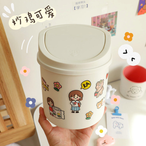 T6098 desktop trash can cute internet celebrity mini office home living room bedroom dormitory simple Nordic small