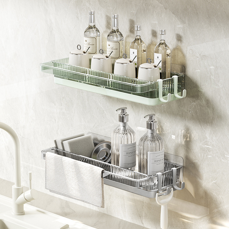 Cross-border kitchen simple bathroom bathroom wall space saving storage rack artifact for home cleaning