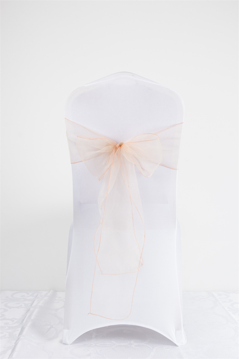 Sweet Simple Style Solid Color Bow Knot Polyester Banquet Daily Chair Back Decoration Streamer display picture 2