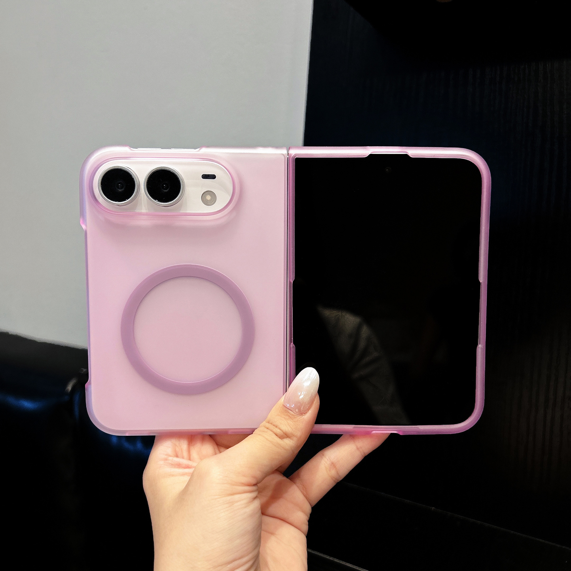 Funda para Teléfono Plegable iPhone Duo de Policarbonato con Absorción Magnética y Antigolpes