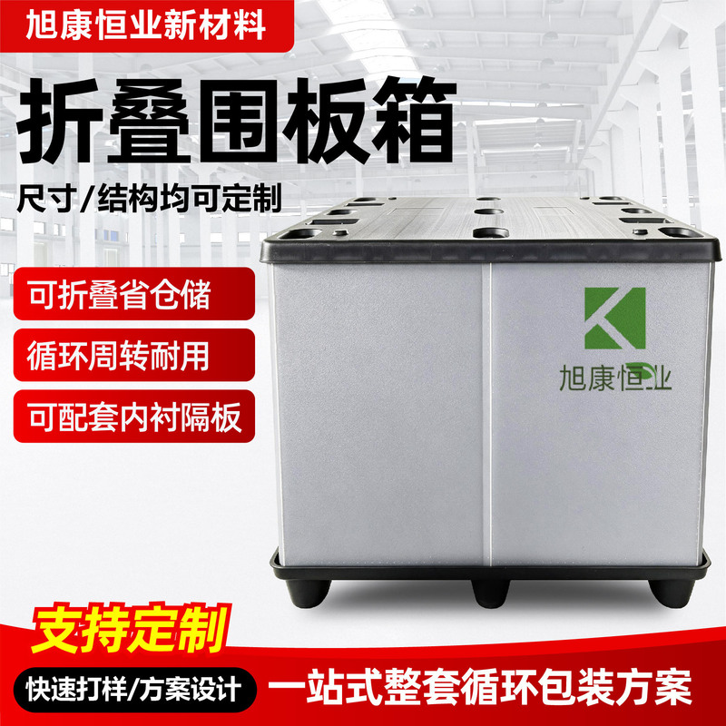 Panel box, turnover box, honeycomb panel, foldable auto parts panel box, storage and logistics plastic top-bottom cover panel box