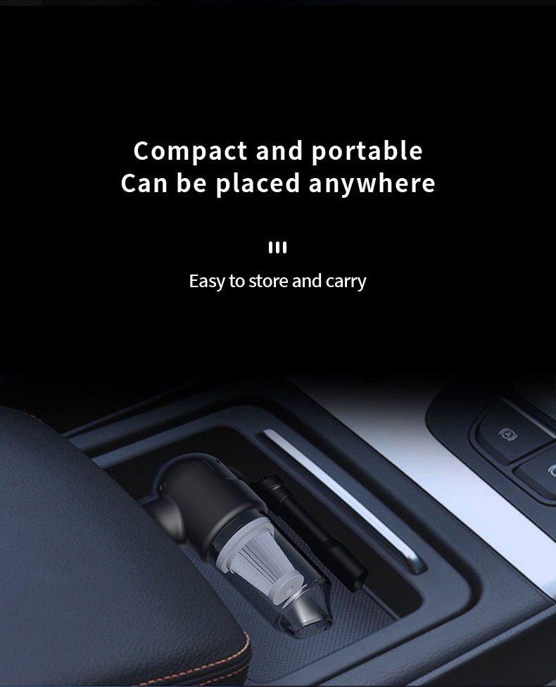 Cross-Border Handheld Car Brushless Vacuum Cleaner with High Suction Power for Blowing Cars USB Rechargeable Portable Small High Power