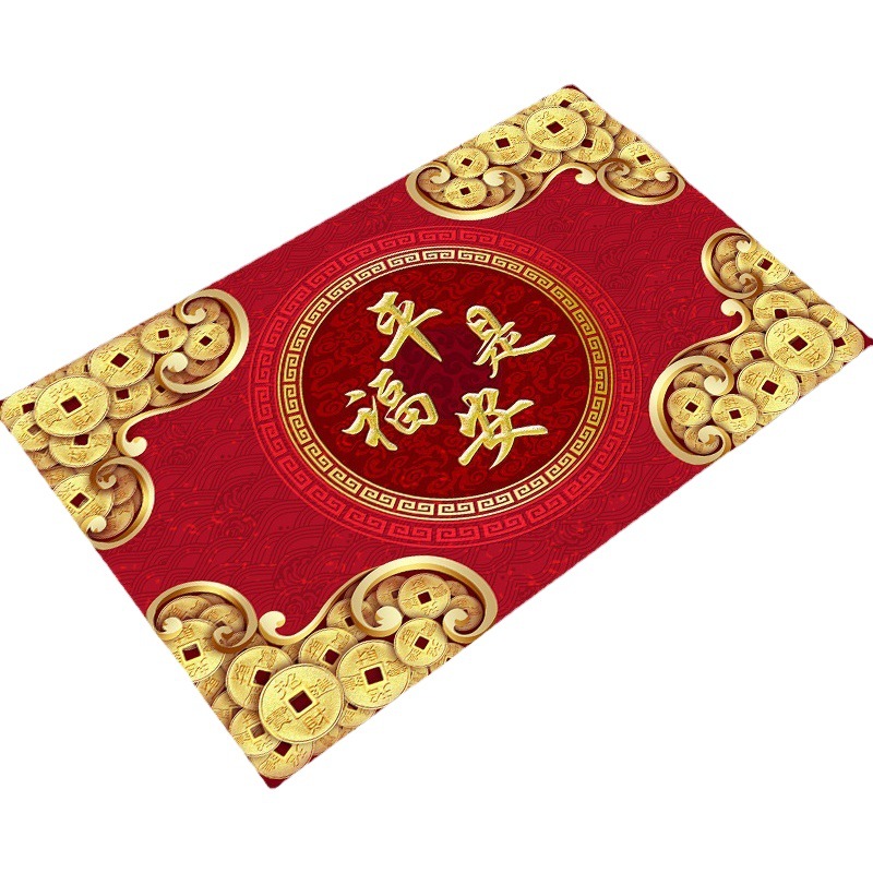 Entrada y salida de seguridad Entrada de entrada puerta de entrada alfombra roja estreno de la casa estera de pie festivo hogar alfombra de piso de terciopelo de cristal