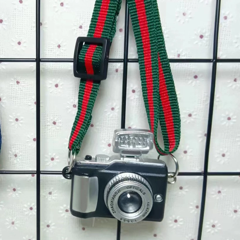 Cotton flashing doll, straps, retro small camera, keychain, makes sounds