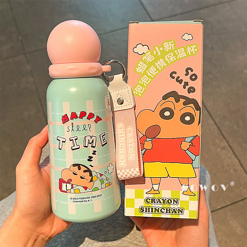 クレヨンしんちゃん共同ブランド魔法瓶カップ女性用新作2025高価値ウォーターカップホームコーヒーカップカップル誕生日プレゼント|undefined