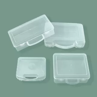 透明手提塑料收纳盒水彩笔文具用品整理盒化妆品饰品玩具包装盒子