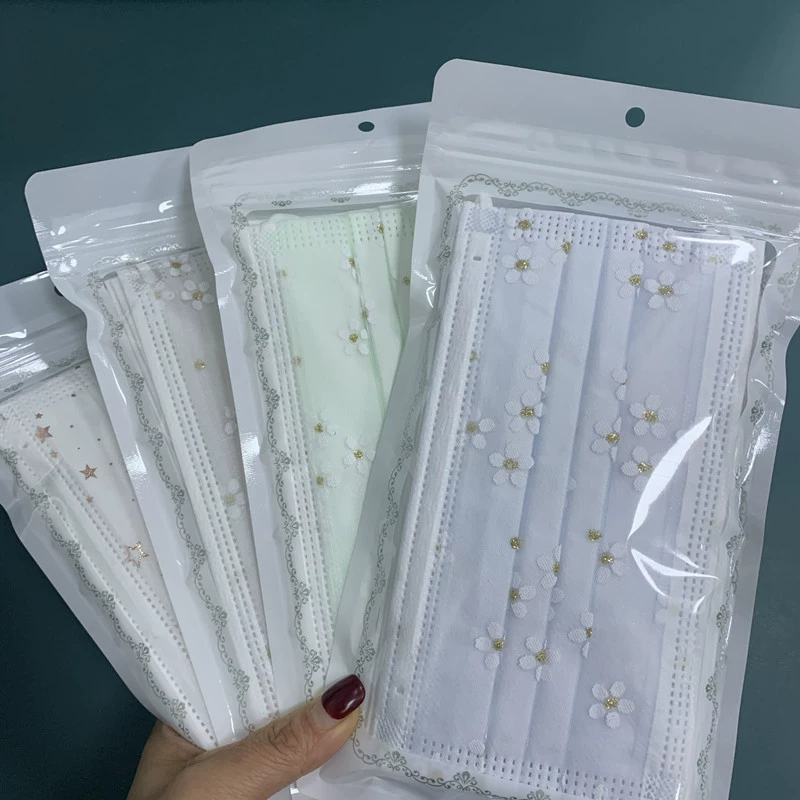 Четырехслойная одноразовая маска с сетчатой печатью, дышащий пылезащитный солнцезащитный крем для взрослых с модной маской из нетканого материала Meltblown