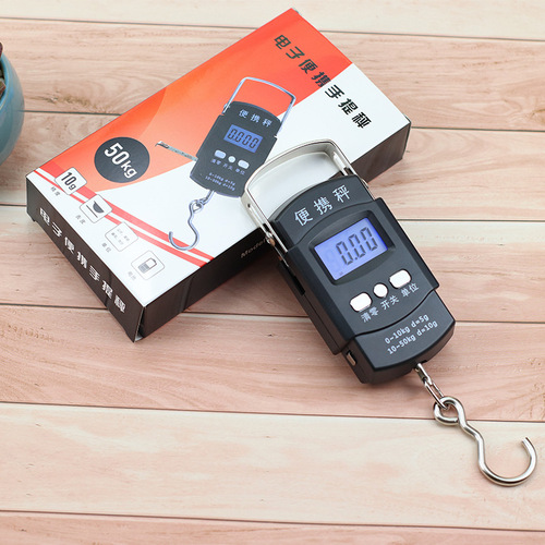 Electronic scale wholesale portable scale household luggage scale 50KG portable pocket scale express scale English gram weight scale
