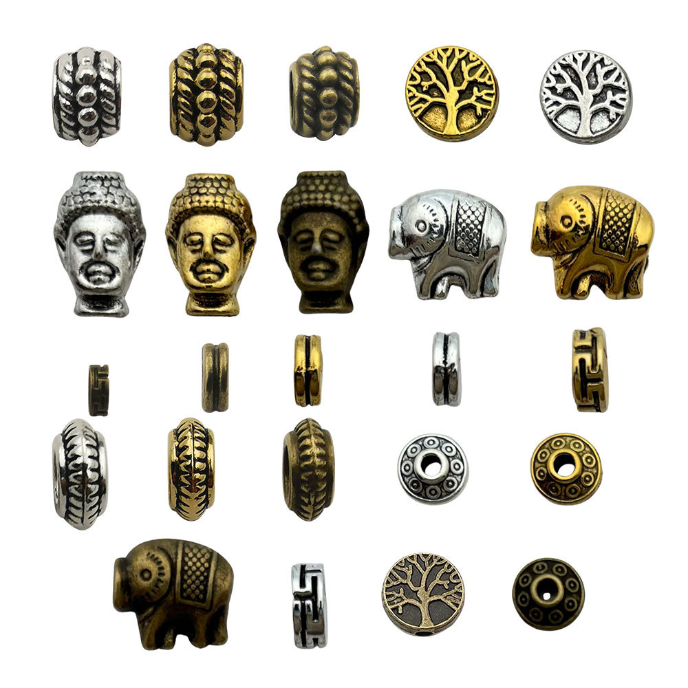 Cruz-frontera bricolaje pulsera perlas 1 aleación UFO elefante espaciador Buda perlas espaciador perlas sueltas fabricante