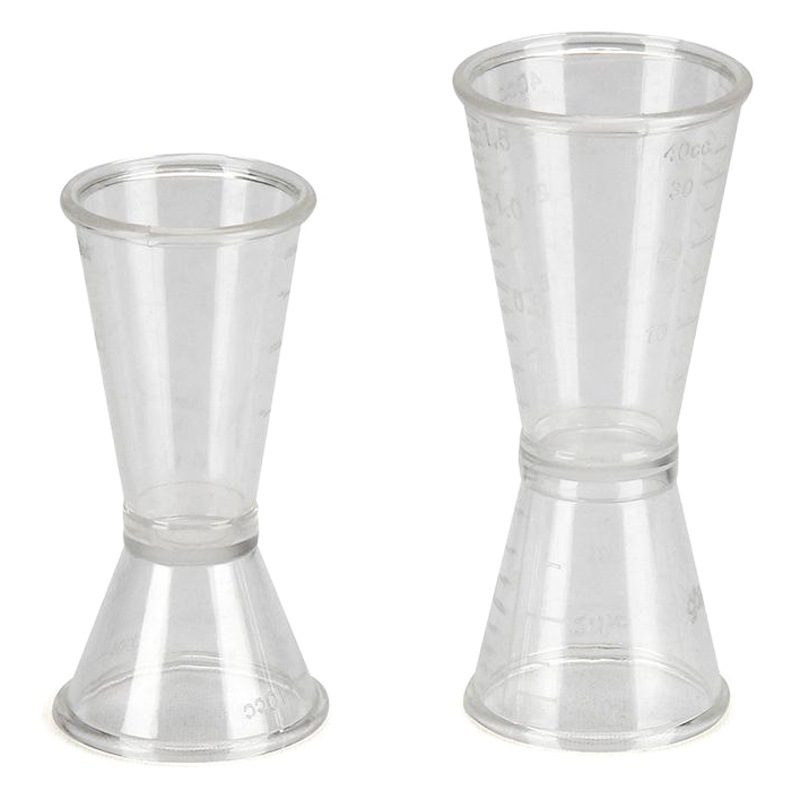 PC Resina de doble cabeza taza con leche Barra de té de plástico pequeña copa vino