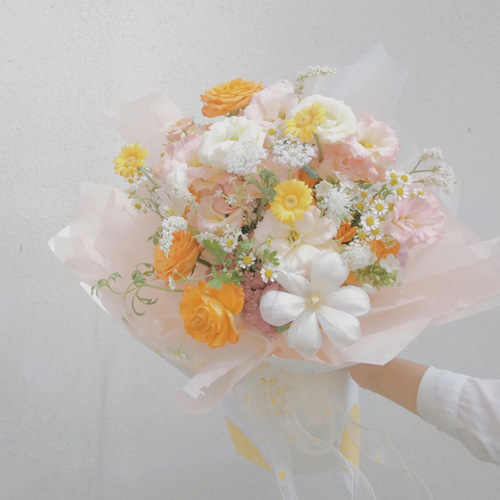 Snow Pear Paper Airy Strawberry Lining Flower Wrapping Paper Bouquet Material Waterproof Base Paper Korean Flower Arrangement