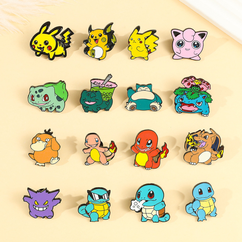 ポケモンのアニメ漫画の周辺のペットの妖精のピンの宝は夢の雷の丘のかわいいバッジのブローチの卸売りをすることができます。|undefined