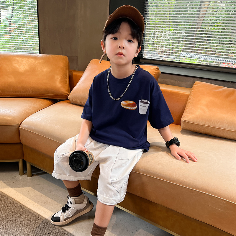 Jungen Sommer Set T-shirt Mit Kurzer Hose Für Große Kinder_voghion.com