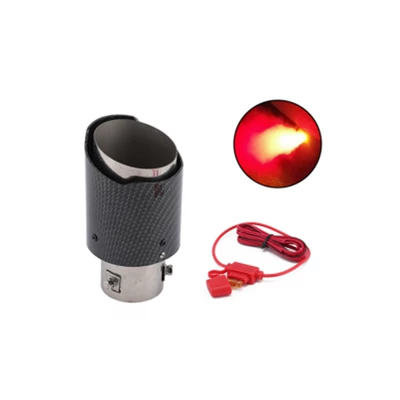 Exhaust pipe Luminous Tailpipe Motorcycle Flame Effect - straight-edge-red-light