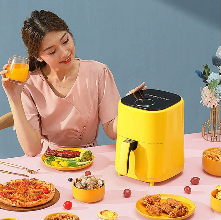 Полуавтоматическая большая емкость Smart Yangzi Мешок Air Fryer Pot 4L многофункциональная фритюрница французская французская французская французская французская Фритюрница Многофункциональная подарочная жизнь