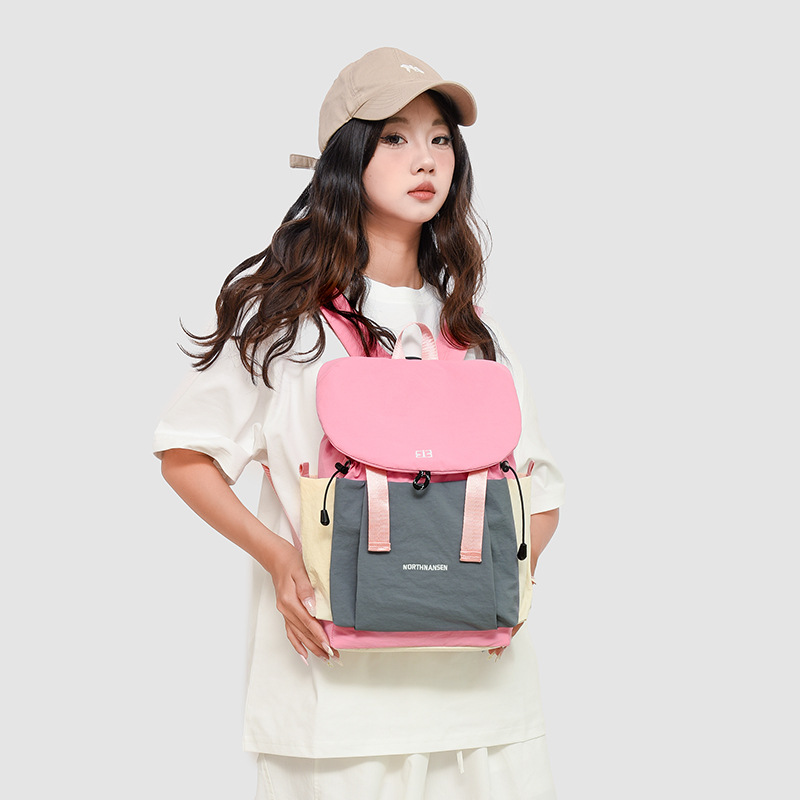 2025 New Cross-Border Simple Contrasting Color Cycling Backpack Leisure Outdoor Ruiying Mountaineering Lightweight Hiking Backpack