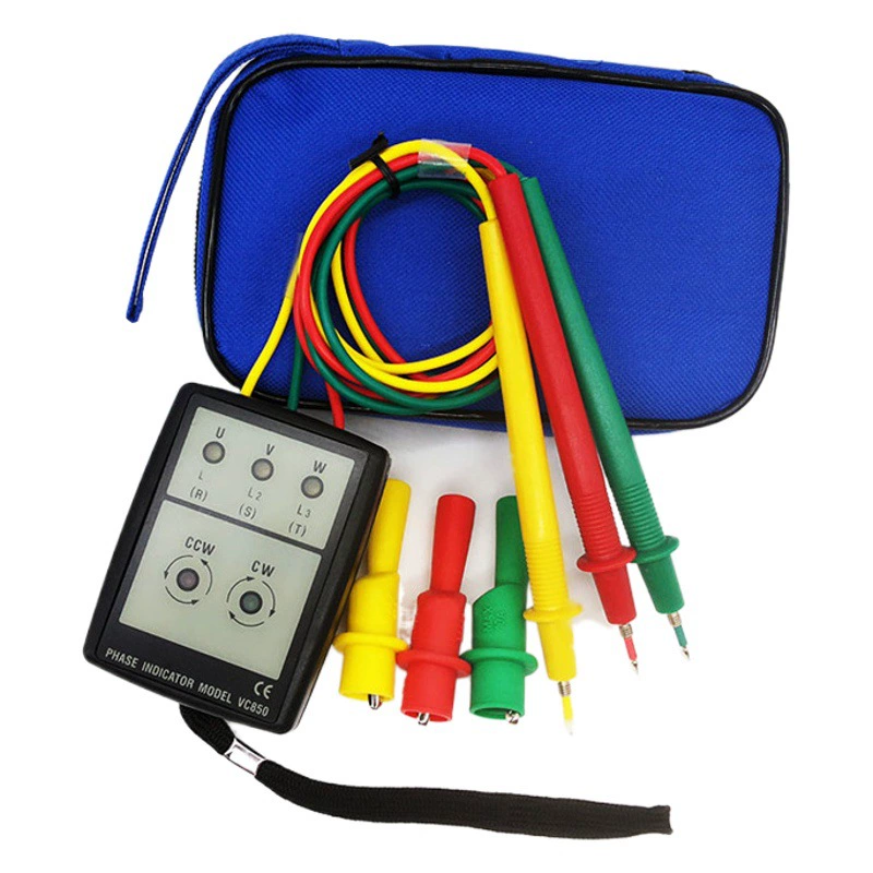 Трехфазный измеритель фазы переменного тока Vichi, измеритель последовательности фаз VC850, детектор последовательности фазовых линий