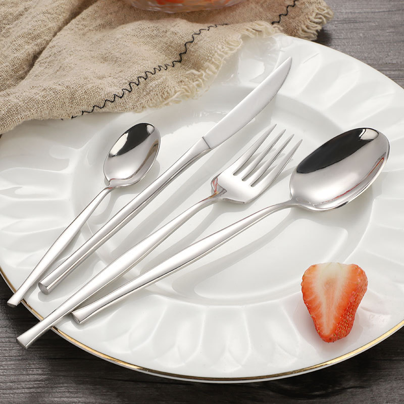 S型ステンレス食器創意ハンドル西食器ホテルレストランナイフフォークスプーン四点セットクロスボーダー卸売り|undefined