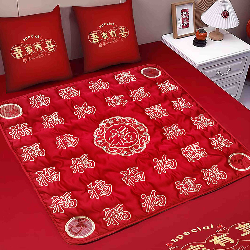 Mujeres de boda almohadilla de boda almohadilla de boda almohadilla de boda almohadilla de bordado de 100 fu para aumentar el cojín de la habitación de la boda edredón