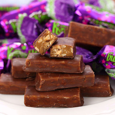 巧克力批发风味国产紫皮糖糖果喜糖年货零食礼物送女跨境电商厂
