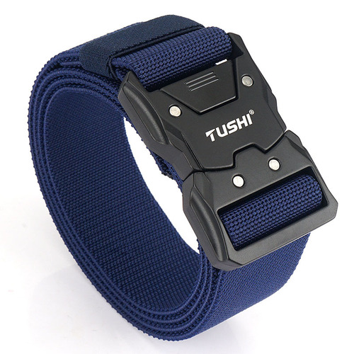 New Tactical Buckle Men's Elastic Elastic Belt Workwear Outdoor Training Versatile Belt Quick Release Pants Belt Wholesale