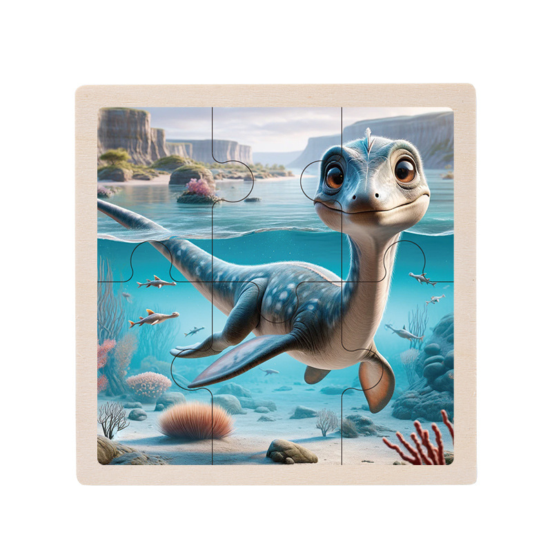 Cpc ce niños pequeños seis piezas de madera lindo animal divertido rompecabezas 3D simple y fácil de usar rompecabezas juguetes de educación temprana al por mayor