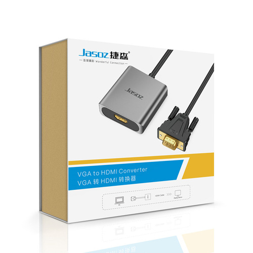 VGA to HDMI converter computer connection monitor TV vga to hdmi adapter cable with audio power supply