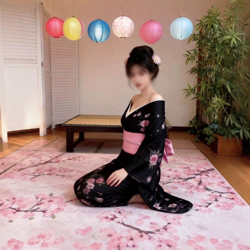 New Japanese-Style Printed Improved Kimono for Women, Formal Photography Wear, Yukata Kimono, Yakuza-Style Japanese Dress