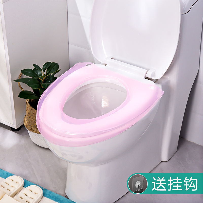 Cojín de inodoro, cubierta de inodoro universal para inodoro doméstico, impermeable, limpiable y lavable, cubierta de inodoro conveniente para cuatro estaciones