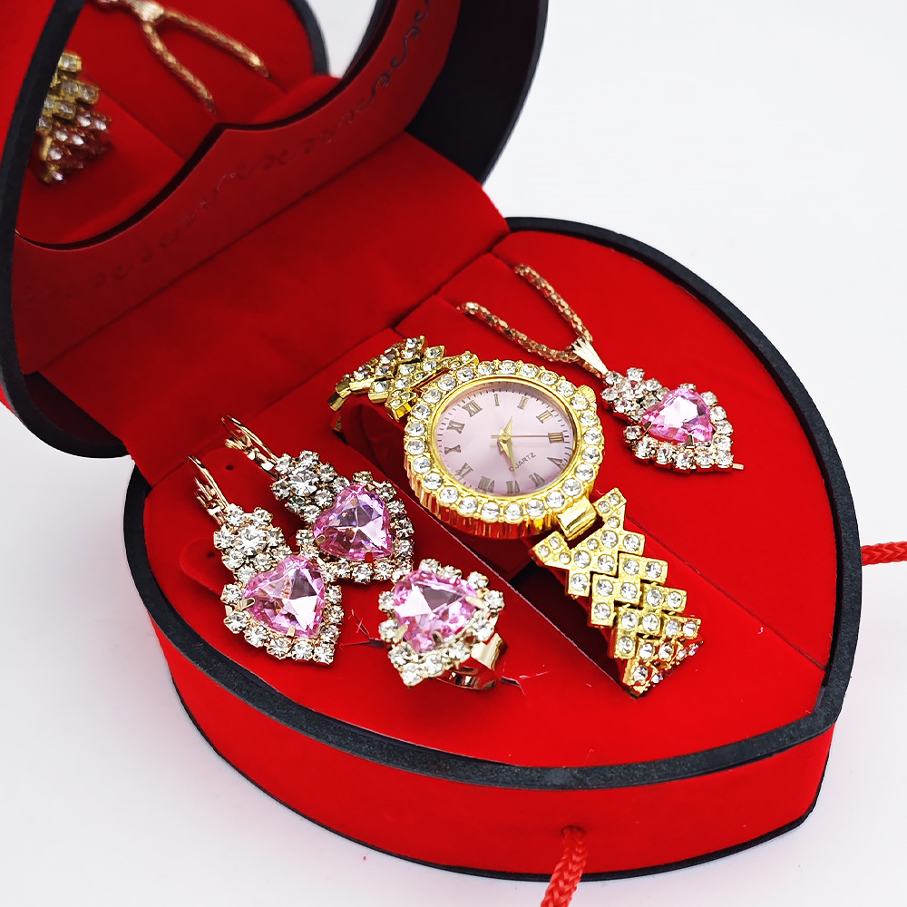 Fashion Watch Jewelry Set Women's Trendy Jewelry Quartz Watch Women's Watch Gift Women Watch Set
