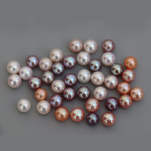 4A+圆珠颗粒几乎无暇天然色淡水珍珠 2-12mm散珠