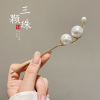 Retro Chinese hairpin with tassels, advanced Hanfu, wooden hair accessory, high-quality style, Chinese style